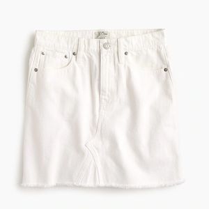 J Crew White Denim Skirt Size: 28